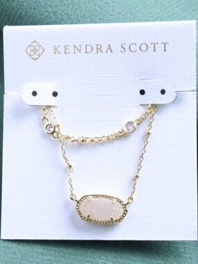 Kendra Scott Elisa Necklace Iridescent Drusy Gold